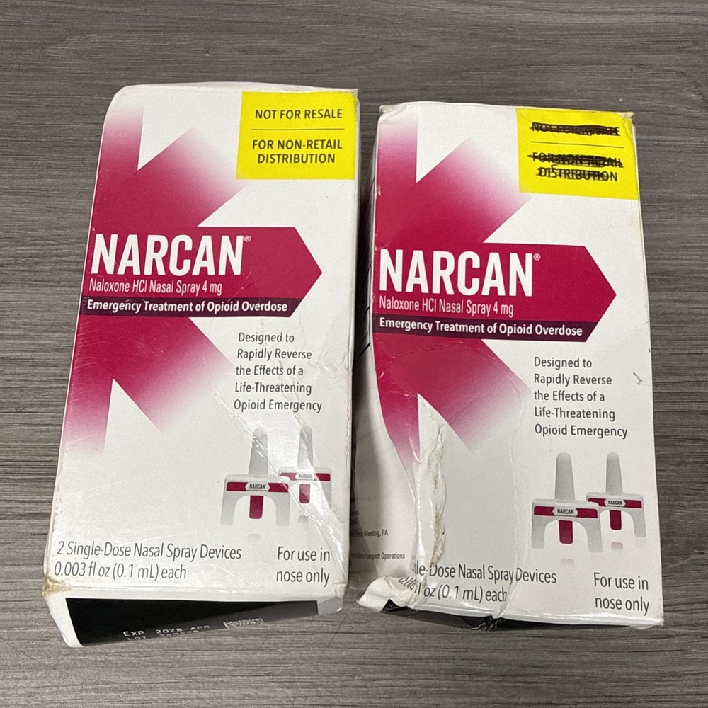 2: Nalaxone Nasal Spray 4 mg, Overdose Emergency Treatment Single Dose Exp 2028+